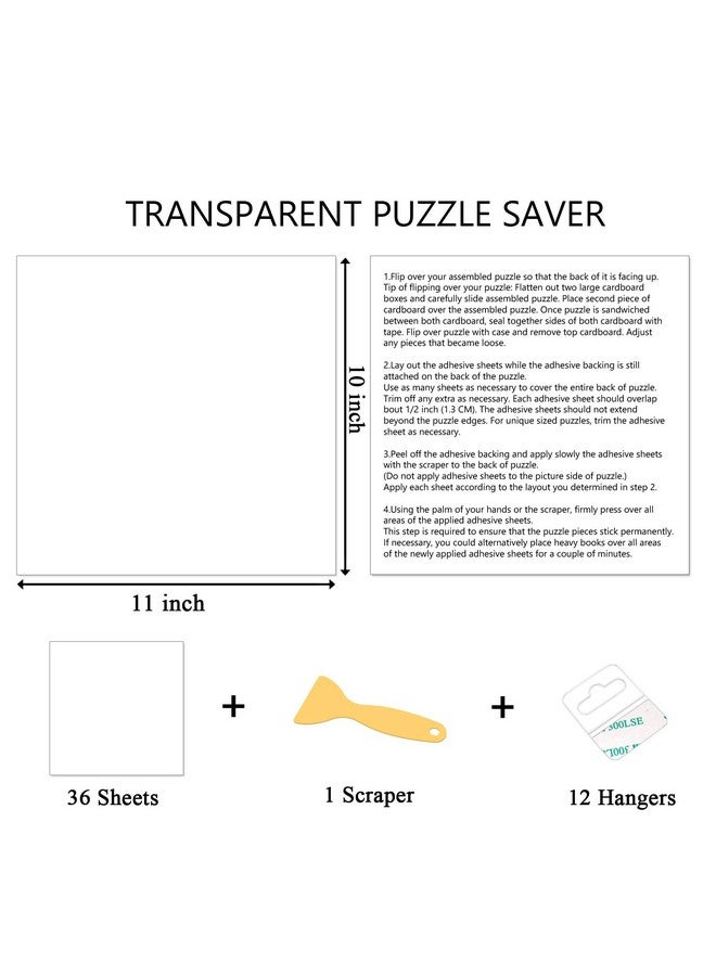 WISHDIAM Puzzle Glue Sheets for 6 X 1000 Puzzles, 36 Puzzle Saver Sheets Peel & Stick - Image 3