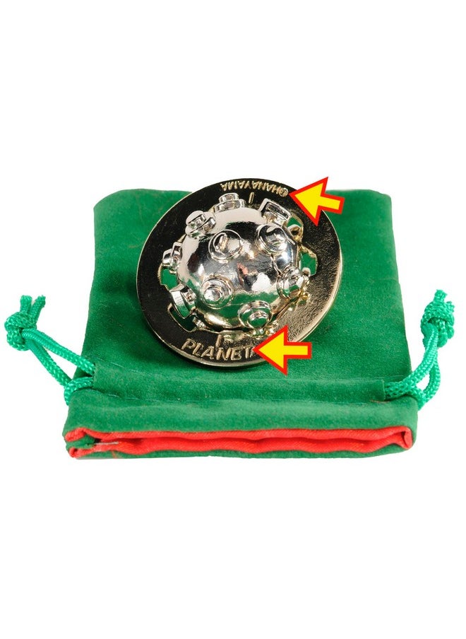 Deluxe Games and Puzzles Planet & Ufo Hanayama Puzzles, With Green Velvet/Red Satin Drawstring Pouches - Bundled Items,(Unv_Set31)  - Image 5