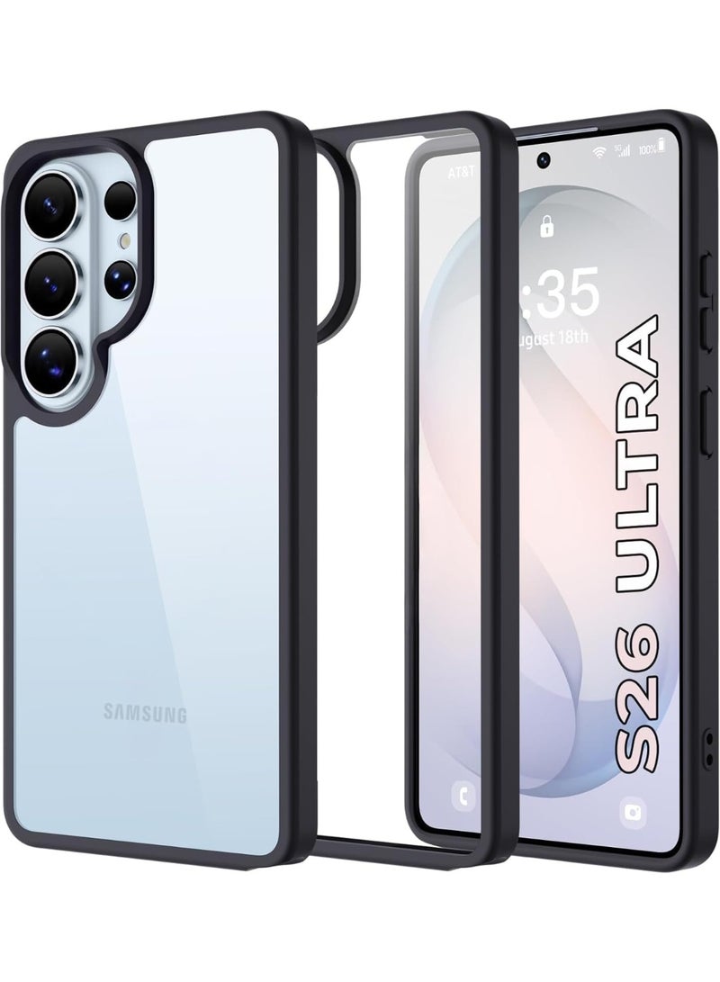 Samsung S26 Ultra hard back case, shock-resistant, made of polycarbonate with a soft heat-resistant polyurethane frame, anti-yellowing and scratch-resistant, compatible with Samsung S26 Ultra (transparent) - Image 1