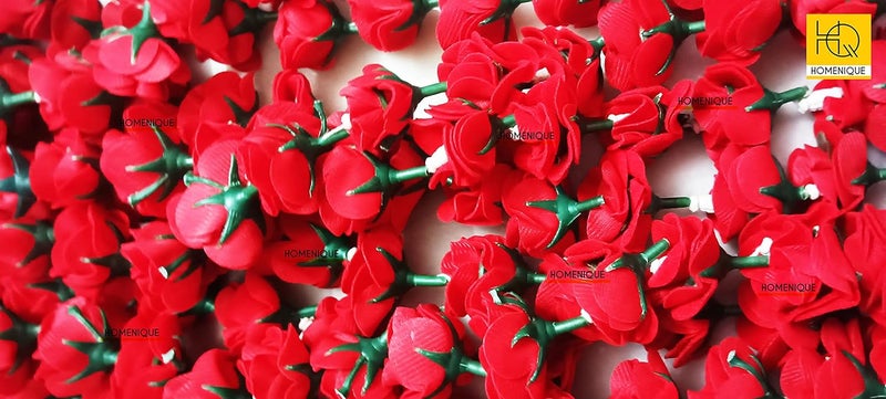 Homenique 5 feet Rose Artificial Rose String for Home Decoration Diwali Decoration and Wedding Decoration Image Shows Bunch of 12 String Its Available in Each String in Variations 1 - Image 3