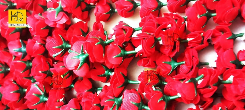 Homenique 5 feet Rose Artificial Rose String for Home Decoration Diwali Decoration and Wedding Decoration Image Shows Bunch of 12 String Its Available in Each String in Variations 1 - Image 4