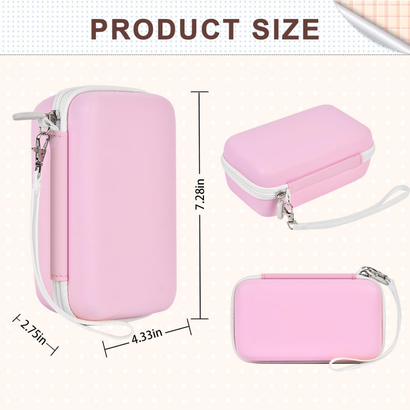 Grapsa kids Instant Print Camera Case Compatible with DYLANTO for ESOXOFFORE for ETIKEZ for YTETCN for DUDUDRAGON Digital Camera,Portable Storage Organizer with Pocket for Accessories(Box Only)-Pink - Image 5