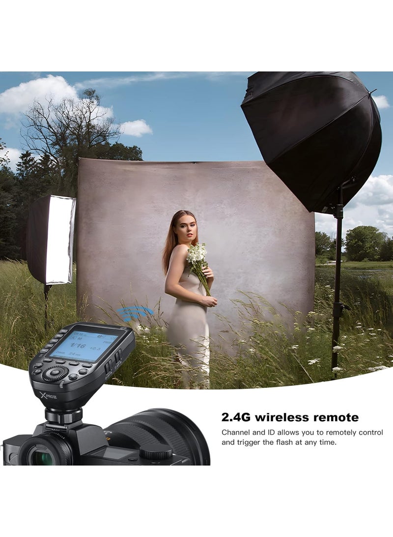 Godox XProII-N Wireless Flash Trigger for Nikon Cameras, 2.4G TTL Wireless Flash Transmitter HSS 1/8000s, TCM Transform Function, Bluetooth Connection, New Hotshoe Locking, Large LCD Display  - Image 3