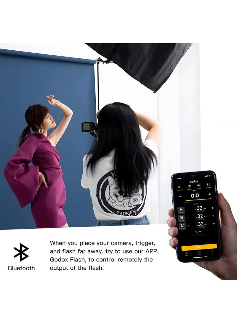 Godox XProII-N Wireless Flash Trigger for Nikon Cameras, 2.4G TTL Wireless Flash Transmitter HSS 1/8000s, TCM Transform Function, Bluetooth Connection, New Hotshoe Locking, Large LCD Display  - Image 4