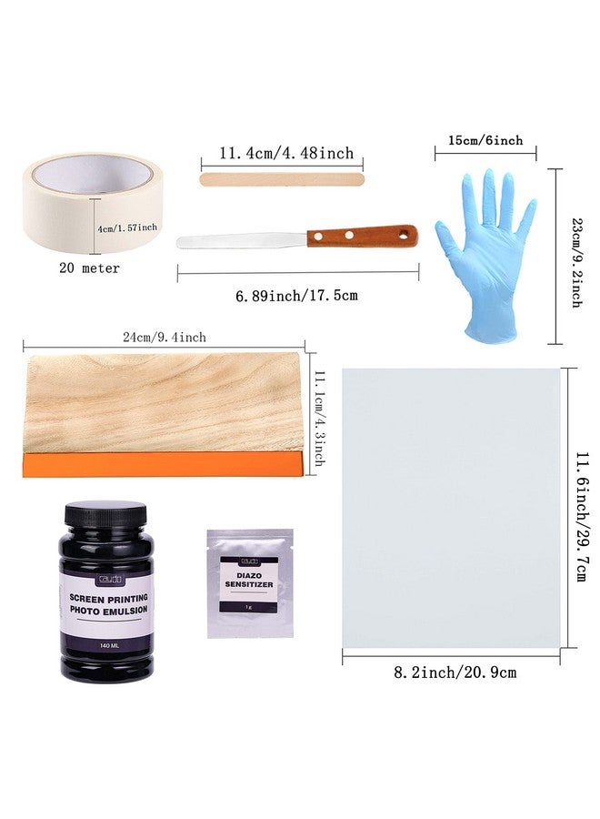 Caydo 46 Pieces Screen Printing Kit With 4 Color Screen Printing Ink, 2 Size Screen Printing Frame And Squeegees For Screen Printing - Image 3