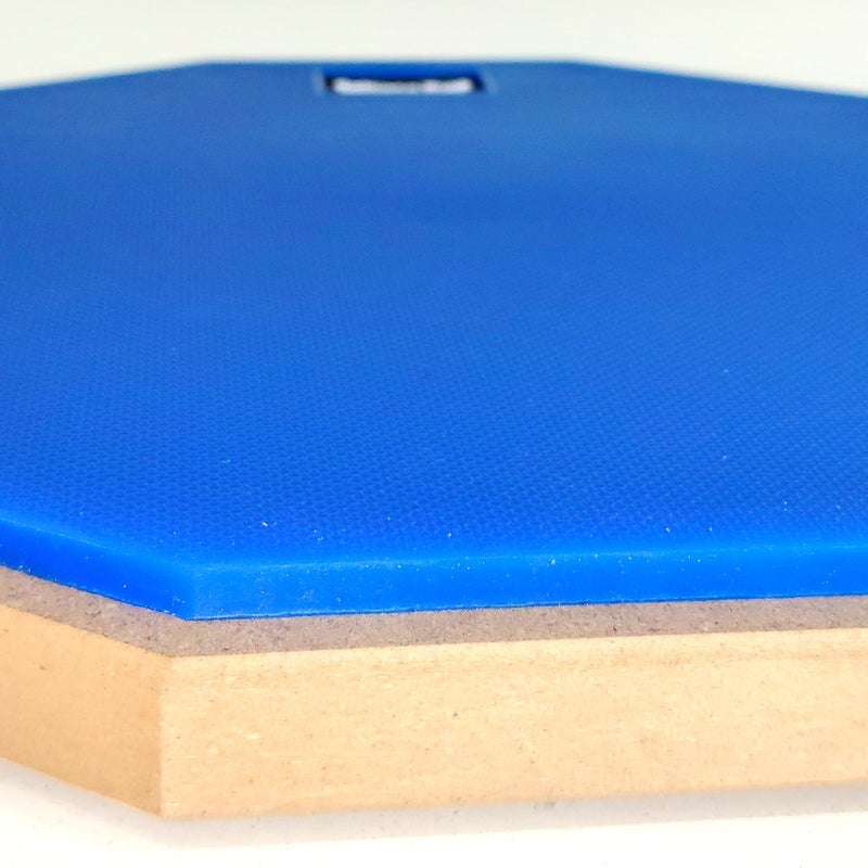 Softline Pro Dumbed 12-Inch Drum Practice Pad (10-Corner Design) | Double-Sided Silicone Rubber Pad with Carry Bag & 5A Maple Wood Drumstick (SP-DPP44-SB-BL) - Image 4