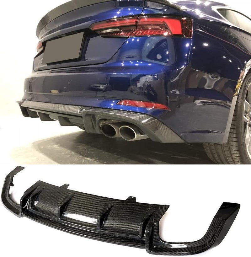 DEMULAX Carbon Fiber Rear Bumper Diffuser Lip for A5/S5 - Image 5