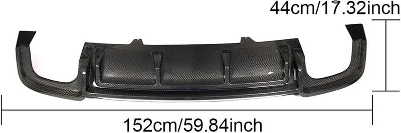 DEMULAX Carbon Fiber Rear Bumper Diffuser Lip for A5/S5 - Image 2