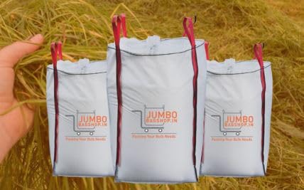 Jumbobagshop حقيبة سيلج متعددة الأغراض من JumboBagShop مصنوعة من البولي بروبيلين مع تصميم قمة مغطاة وقاع مسطح 90x90x140 سم 1000 كجم - Image 3