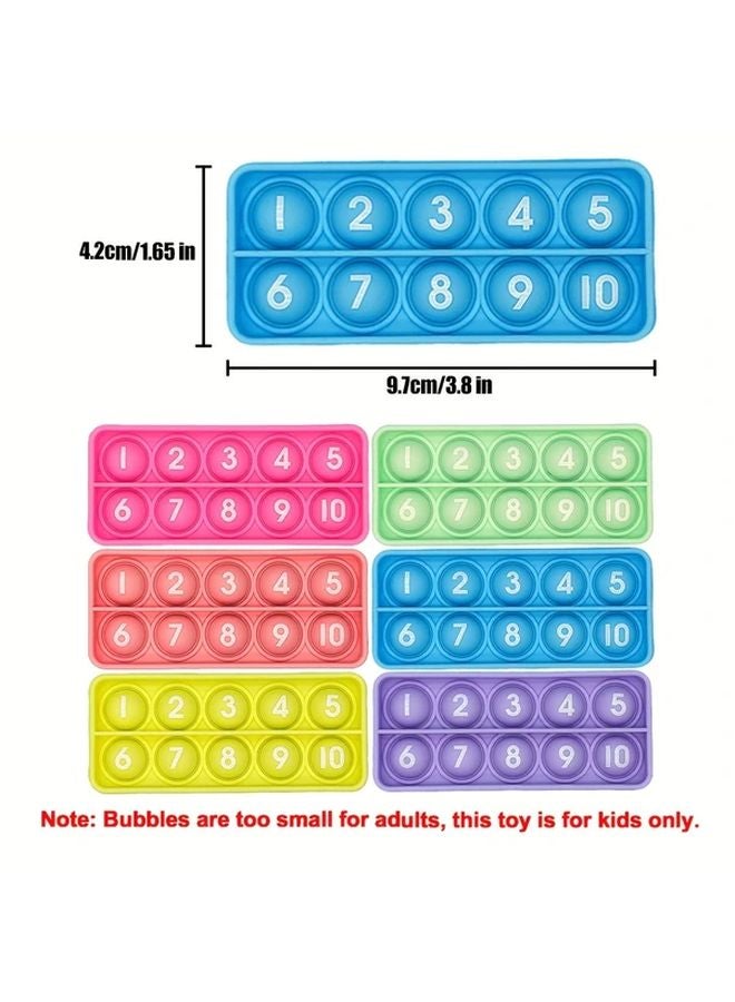 6 قطع من ألعاب الفقاعات الرياضية بإطارات العشر من السيليكون لتعلم الأرقام للأطفال من عمر 3 سنوات - Image 3