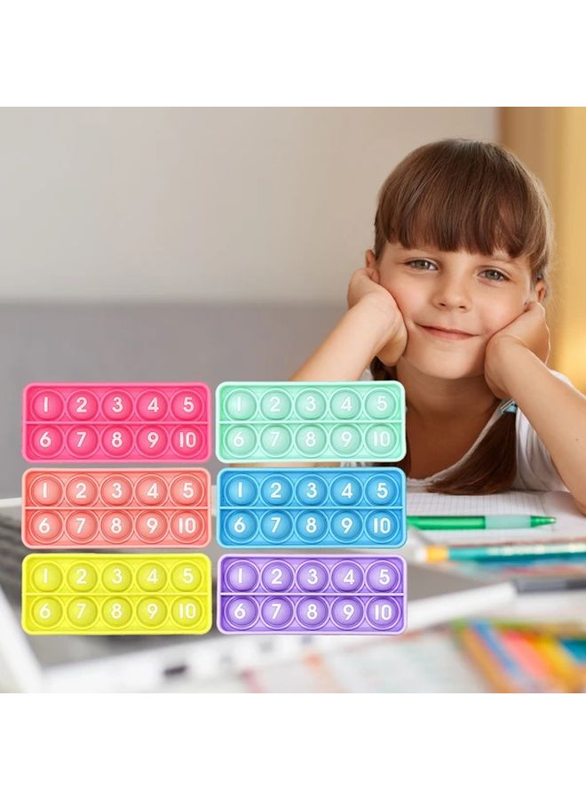 6 قطع من ألعاب الفقاعات الرياضية بإطارات العشر من السيليكون لتعلم الأرقام للأطفال من عمر 3 سنوات - Image 5