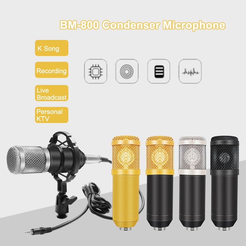 Bm-800 Wired Condenser Microphone Suit Computer Mobile Phone Live Broadcasting Equipment Calling Mai Recording Microphone - Image 4