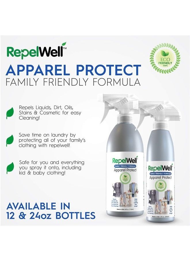 RepelWell - Apparel Protect (12oz) Stain & Water Repellent Spray – Non-Toxic, Eco-Friendly, Pet-Safe Sprays for Clothing & More - Image 1