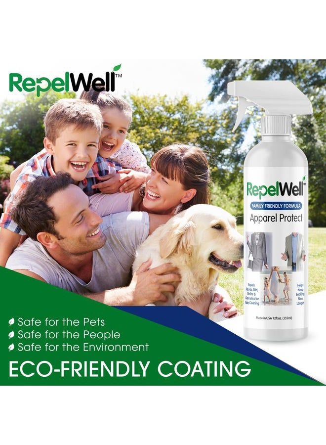 RepelWell Apparel Protect (12oz) Stain & Water Repellent Spray – Non-Toxic, Eco-Friendly, Pet-Safe Sprays for Clothing & More - Image 2