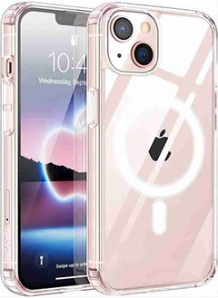 ESCASE Suitable for iPhone 13 Magsafe Case 6.1 inch Slim Magnetic Case Anti-Yellowing Anti-Shock Anti-Drop Hard Back Crystal Case  - Image 1