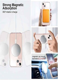 ESCASE Suitable for iPhone 13 Magsafe Case 6.1 inch Slim Magnetic Case Anti-Yellowing Anti-Shock Anti-Drop Hard Back Crystal Case  - Image 5