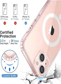 ESCASE Suitable for iPhone 13 Magsafe Case 6.1 inch Slim Magnetic Case Anti-Yellowing Anti-Shock Anti-Drop Hard Back Crystal Case  - Image 2
