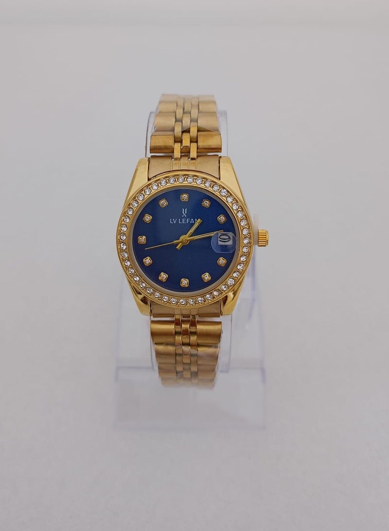 ساعة نسائية استيل من لف ليفان ضد الماء