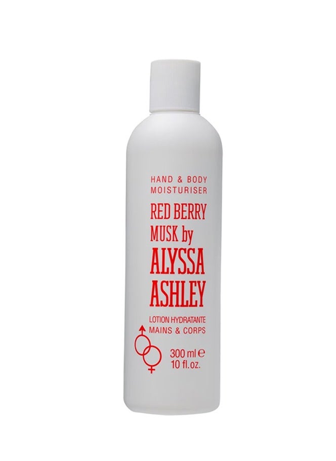 ALYSSA ASHLEY Hand and Body Moisturiser Red Berry Musk 300 ml  - Image 1