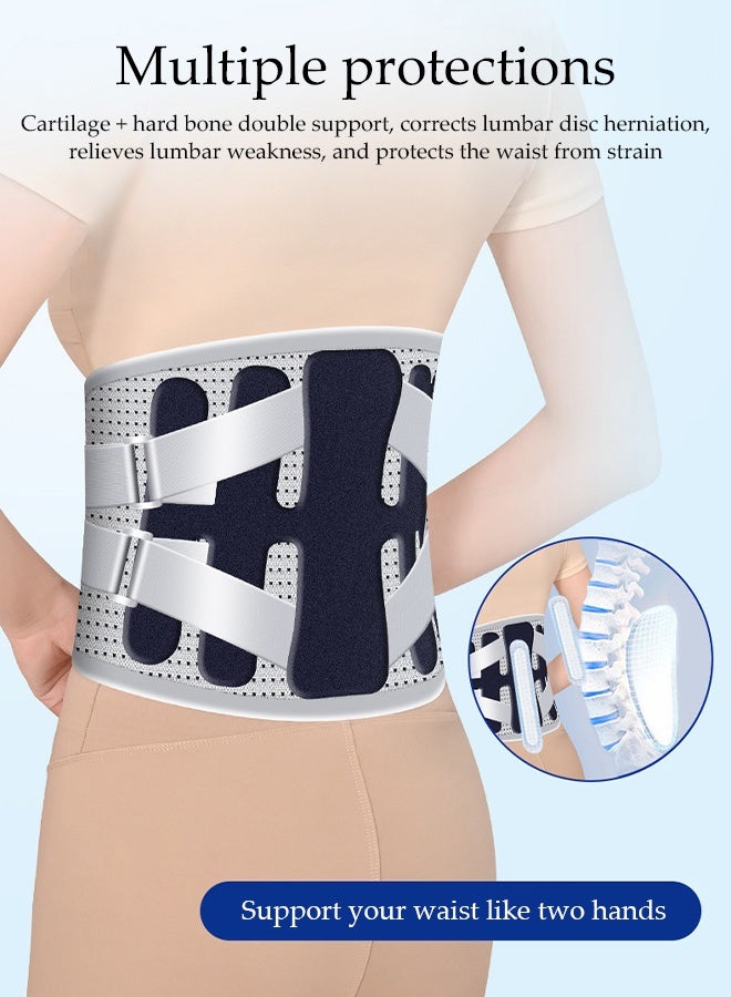 DUNISO Adjustable Lumbar Support Belt，Back Brace Lumbar Support Belt，Waist Support Belt for Lower Back Pain Relief， Ergonomic Design，Comfortable and Breathable，for Herniated Disc, Sciatica, Scoliosis,L - Image 3