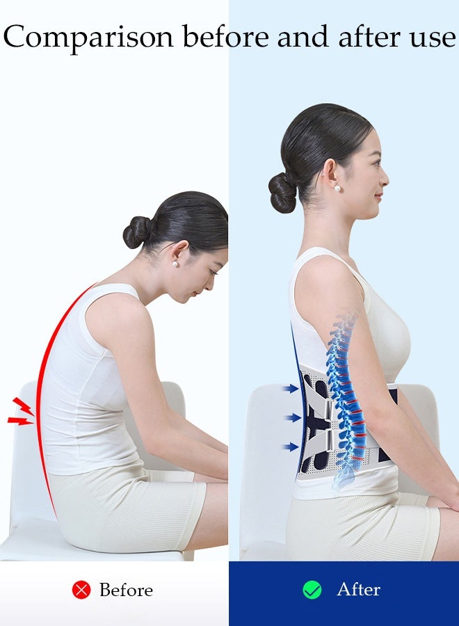 DUNISO Adjustable Lumbar Support Belt，Back Brace Lumbar Support Belt，Waist Support Belt for Lower Back Pain Relief， Ergonomic Design，Comfortable and Breathable，for Herniated Disc, Sciatica, Scoliosis,L - Image 5