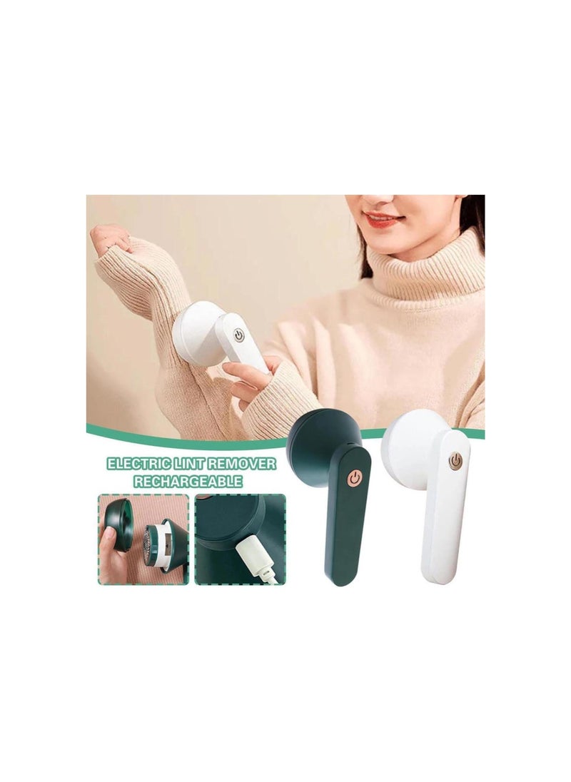 Generic - Electric Lint Remover, Fabric Shaver Fuzz Remover, Electric Lint Remover Rechargeable, Lint Remover for Clothes, Portable Lint Remover for Clothing Furniture Carpet Lint Balls Bobbles (White) - Image 1