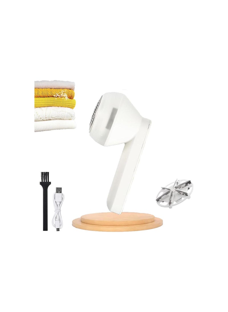 Generic - Electric Lint Remover, Fabric Shaver Fuzz Remover, Electric Lint Remover Rechargeable, Lint Remover for Clothes, Portable Lint Remover for Clothing Furniture Carpet Lint Balls Bobbles (White) - Image 1