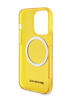 AMG iPhone 15 Pro Case MagSafe Transparent Back Cover / Elegant and Slim / Precise Cutouts / Easy Snap-On - Yellow  - Image 4