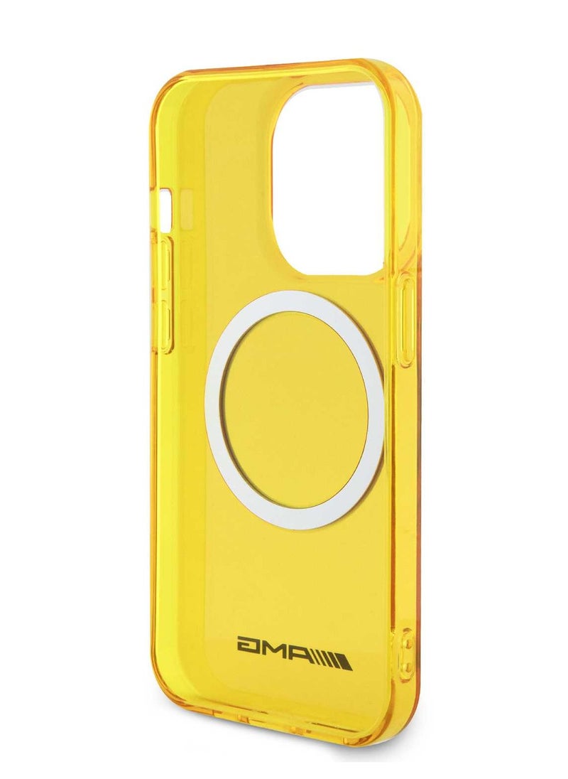 AMG - iPhone 15 Pro Case MagSafe Transparent Back Cover / Elegant and Slim / Precise Cutouts / Easy Snap-On - Yellow - Image 1