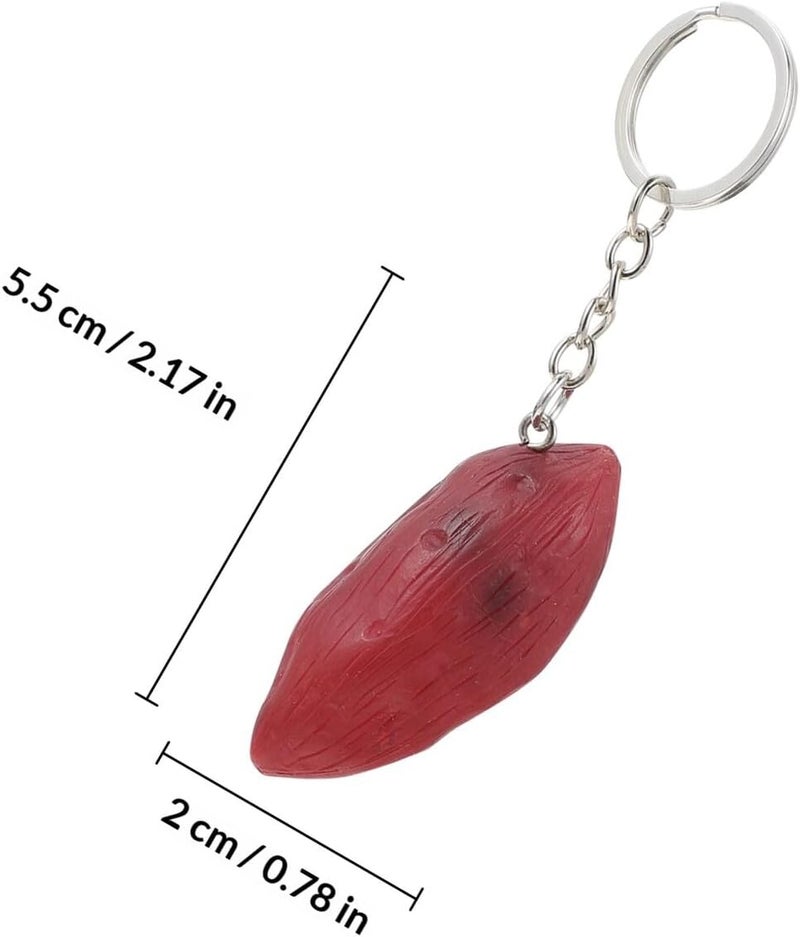 10pcs Pvc Sweet Potato Key Holder Bag Pendants Portable Decorative Key Rings for Backpack and Car Accessories Home Party Favors - Image 2