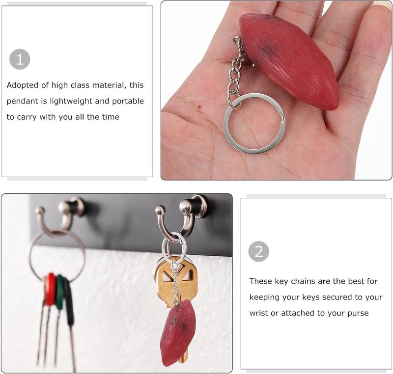 10pcs Pvc Sweet Potato Key Holder Bag Pendants Portable Decorative Key Rings for Backpack and Car Accessories Home Party Favors - Image 3