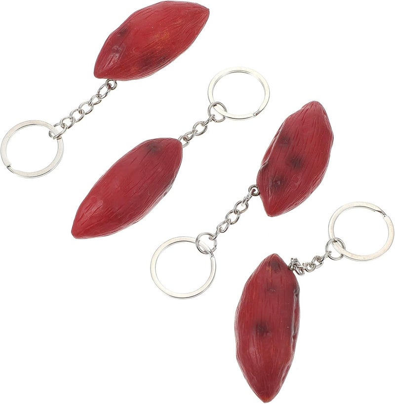 10pcs Pvc Sweet Potato Key Holder Bag Pendants Portable Decorative Key Rings for Backpack and Car Accessories Home Party Favors - Image 1