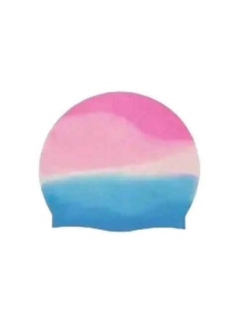 Silicone Swimming Cap with High Performance Material and Hydrodynamic Shape One Size Fits All for Adults - Multicolor
