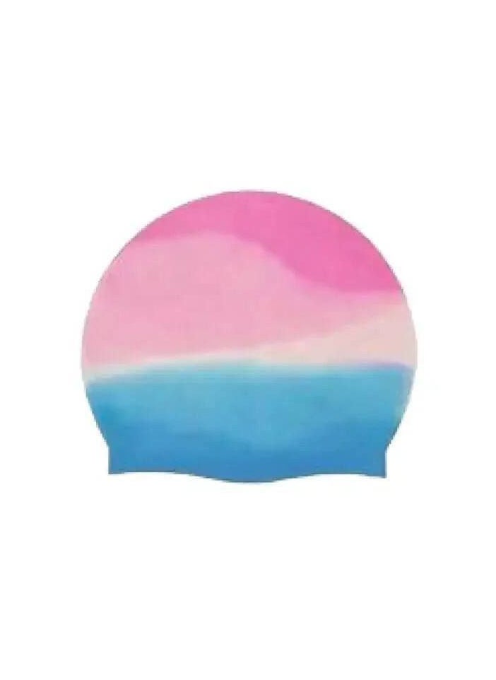 Silicone Swimming Cap with High Performance Material and Hydrodynamic Shape One Size Fits All for Adults - Multicolor
