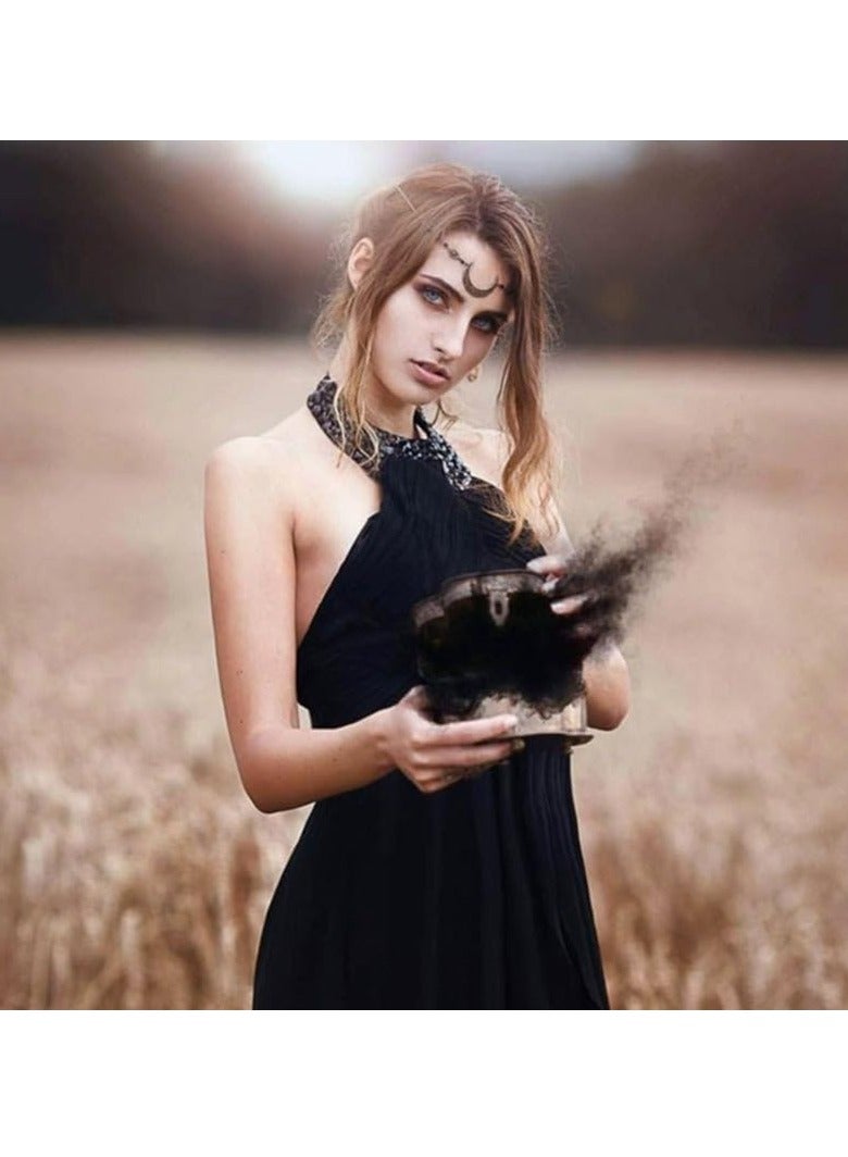 إستيل القمر نمط الإكسسوارات Mujer رئيس سلسلة الخرز الشعر مجوهرات حفل زفاف عقال للنساء تاج Pince Cheveux فام (قطرات الماء الأحمر البرونزي) - Image 5