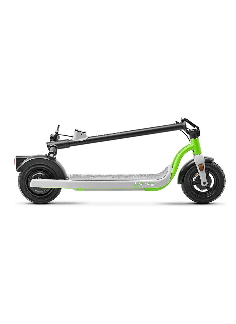 ARGENTO - Evo E-Scooter With Turn Signals, Stylish Design With Powerful 350W Brushless Motor, Max Range 25Km, 10” Front And Rear Tyres,Integrated Led Display & 280W Battery, Max Load 100Kg-Green & Grey - Image 1
