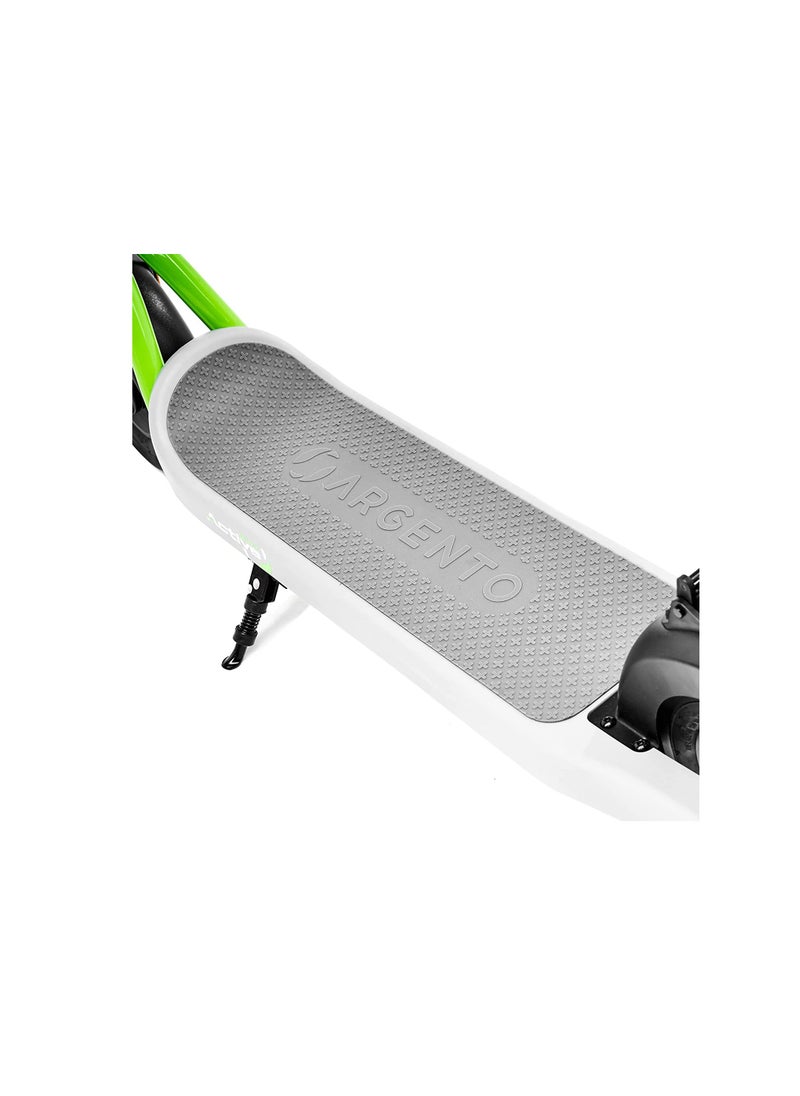 ARGENTO - Evo E-Scooter With Turn Signals, Stylish Design With Powerful 350W Brushless Motor, Max Range 25Km, 10” Front And Rear Tyres,Integrated Led Display & 280W Battery, Max Load 100Kg-Green & Grey - Image 1