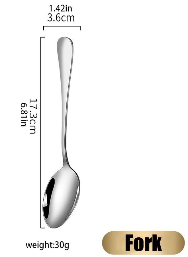 Forks and Spoons Set 6.77" Salad Forks and 6.81" Soup Spoons Stainless Steel Silverware set Mirror Polished & Dishwasher Safe  - Image 5