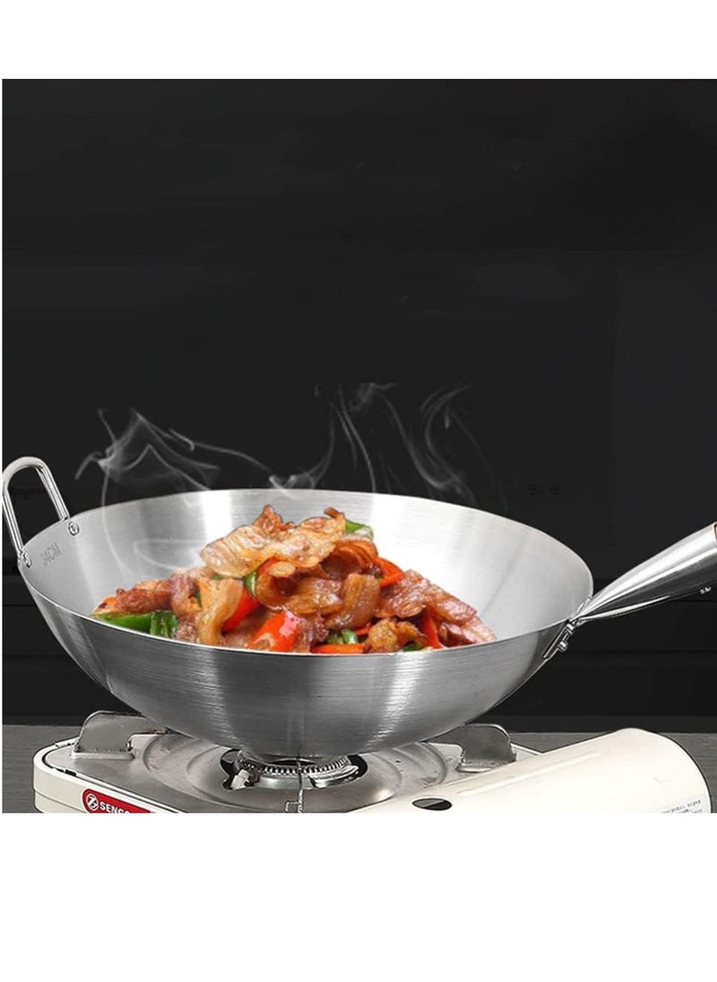 Stainless Steel Wok Pan Stir Fry Pan Deep Frying Wok Frying Skillet with Wooden Handle | 32cm - pzsku/Z532A2FC771FFE018F90BZ/45/_/1715701309/9b613019-c28a-4671-b8a1-bfb849249330