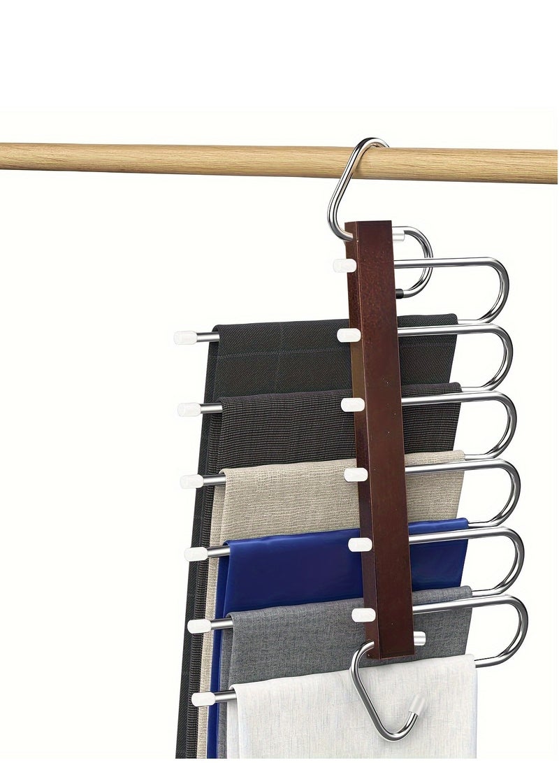 Rosewood Goose-Shaped Stainless Steel Pants Rack – Elegant and Durable - Image 1