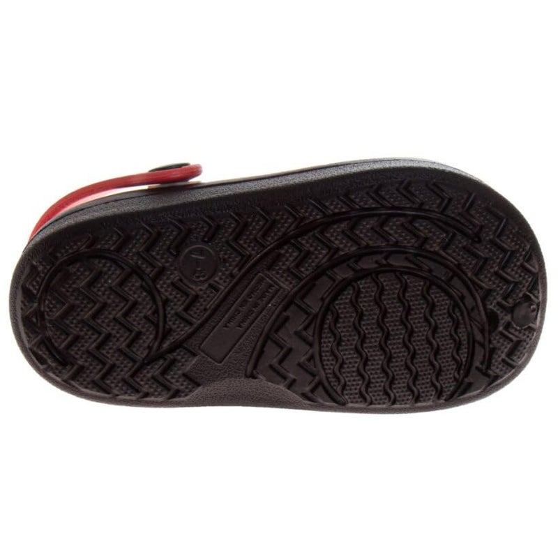 Josmo Kids Cars Clog Sandal Waterproof Slip-On Slides for Boys Lightning McQueen Closed Toe Clogs with Backstrap - Black Red Size 7-8 Toddler - Image 2