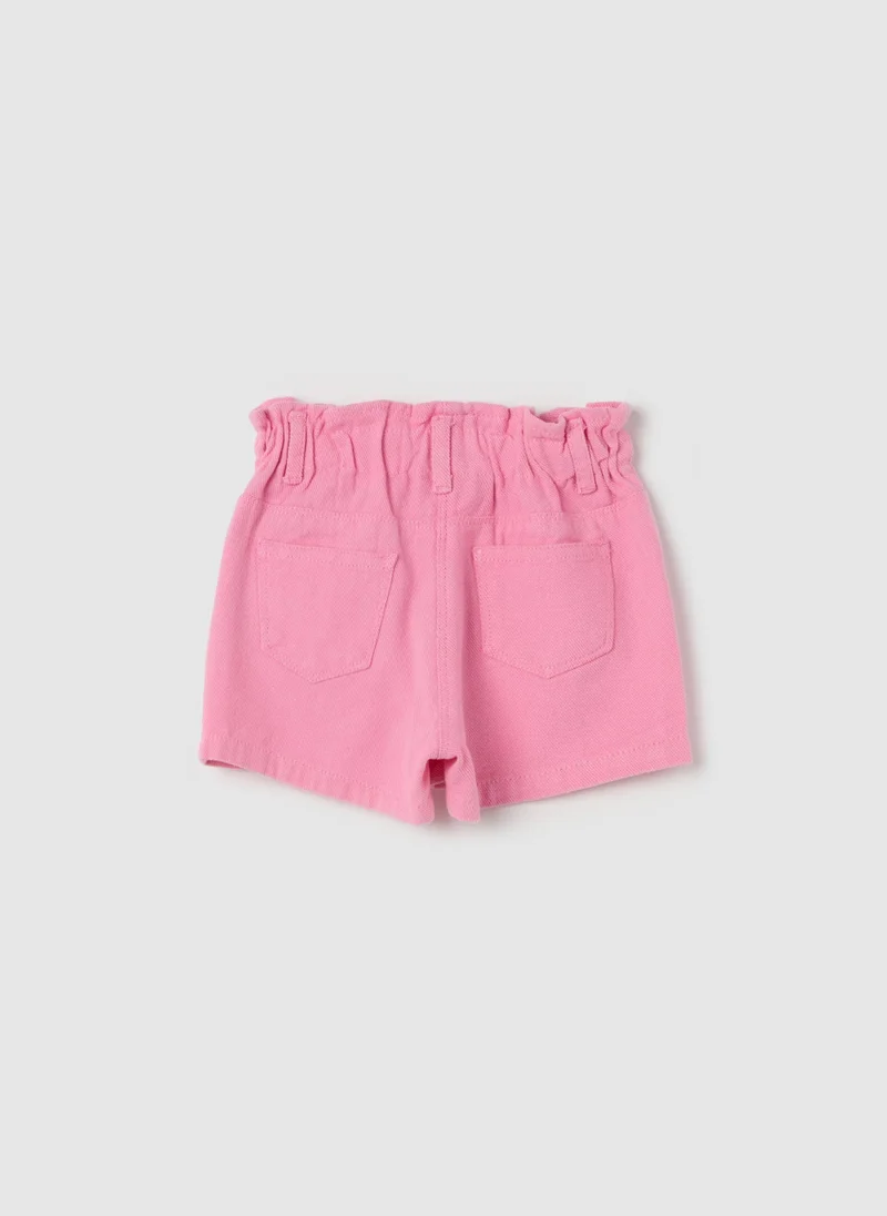 او في اس Paper Bag Shorts In Cotton And Lyocell
