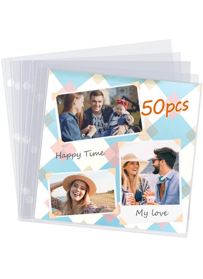 tutata - 12X12 Scrapbook Page Protectors 50 Pack Scrapbook Refill Pages Protective Sleeves Heavyweight Fit Scrapbook Binder And 12X12 Photo Album Refill Pages - Image 1