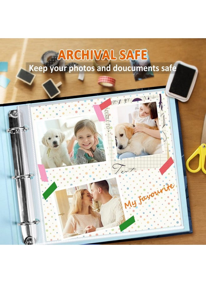 tutata - 12X12 Scrapbook Page Protectors 50 Pack Scrapbook Refill Pages Protective Sleeves Heavyweight Fit Scrapbook Binder And 12X12 Photo Album Refill Pages - Image 1