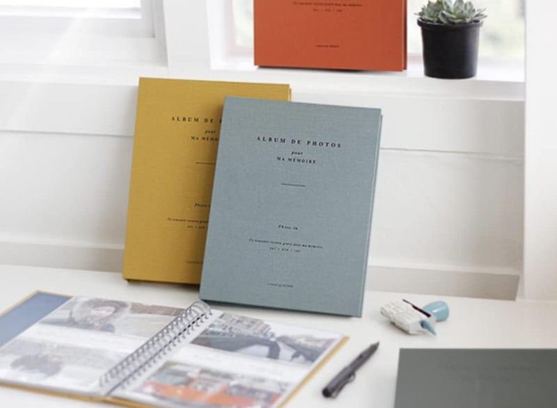 dalgaru Aesthetic Simple Lovely Korean Hard Cover 4 x 6 in Photo Album Book for couples family baby wedding  holds 100 photos includes 50 double sided memo slipsspiral bound Honey - Image 5