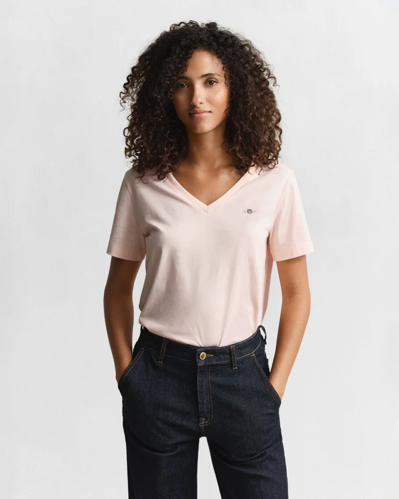 GANT Regular Shield Short Sleeve V-Neck T-Shirt