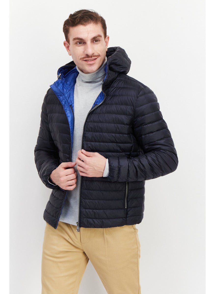 Men Sportswear Fit Quilted Puffer Jacket, Navy Blue - pzsku/Z532A532F6E3B743D55B7Z/45/_/1724351644/4b4f89e0-f80d-42fa-b8e0-33f65ddfc503