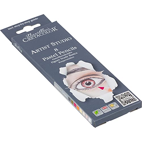 Cretacolor Artist Studio Pastel Pencil Sets, Artist Studio Line Pastel Pencil, Portrait, Set of 8 - Image 2