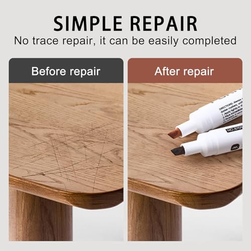 BOPOVA Furniture Markers Touch Up, Wood Floor Scratch Repair Kit, 3 Colors Markers for Scratches, Stains, Floors, Tables, Desks, Cabinet, Bedpost (Ochre Brown, Maple, Walnut) - Image 4