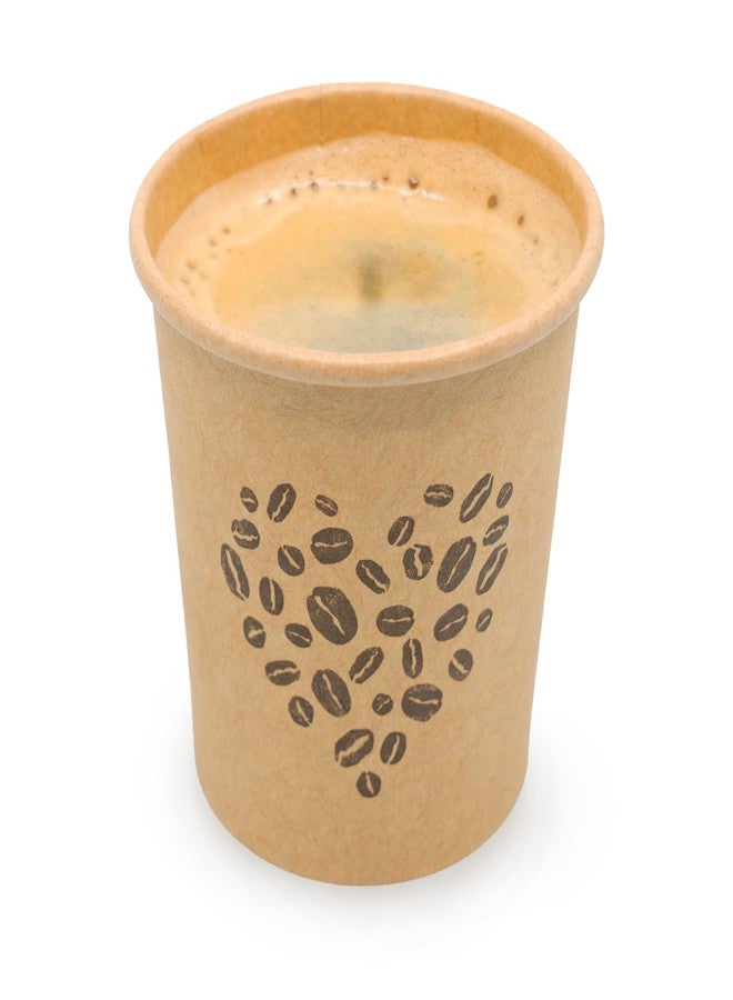 ECODESIGN-US 100 Pack Disposable Coffee Cups - 4 Oz Espresso - Kraft Unbleached Paper Cups for Home Office or Party - Image 1